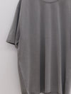 BASERANGE crew neck short sleeve T-shirt France BAS-TOBTE-CO-WI24-XWYH BASALT GREY